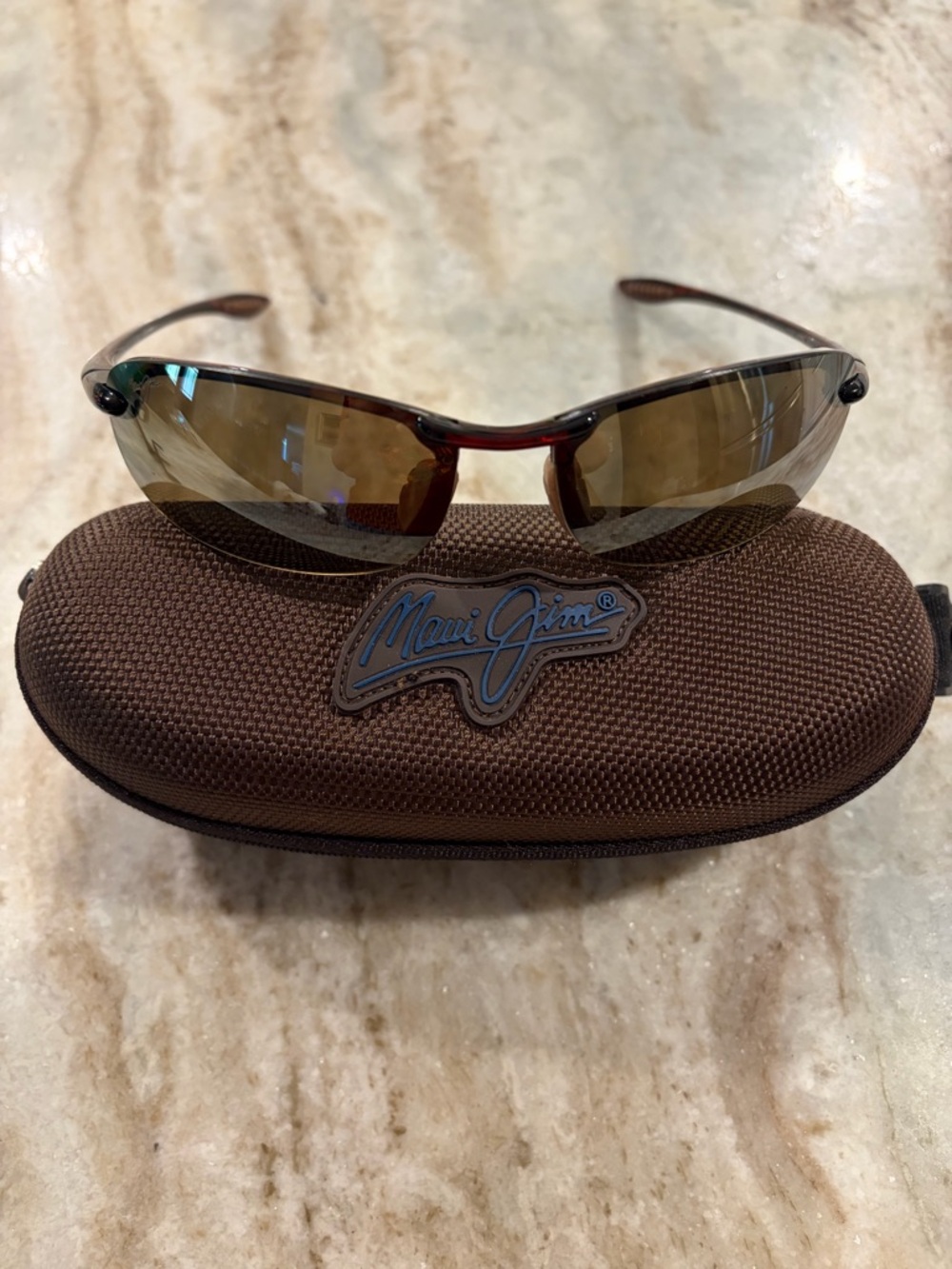 Maui Jim Tortoiseshell Sunglasses, MJ Sport mod MJ 405-10, with case